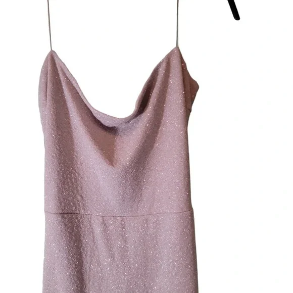 NWT Windsor Evening Dress Special Occasion Back Side Slit Ivory Glitter Gown - Picture 6 of 7